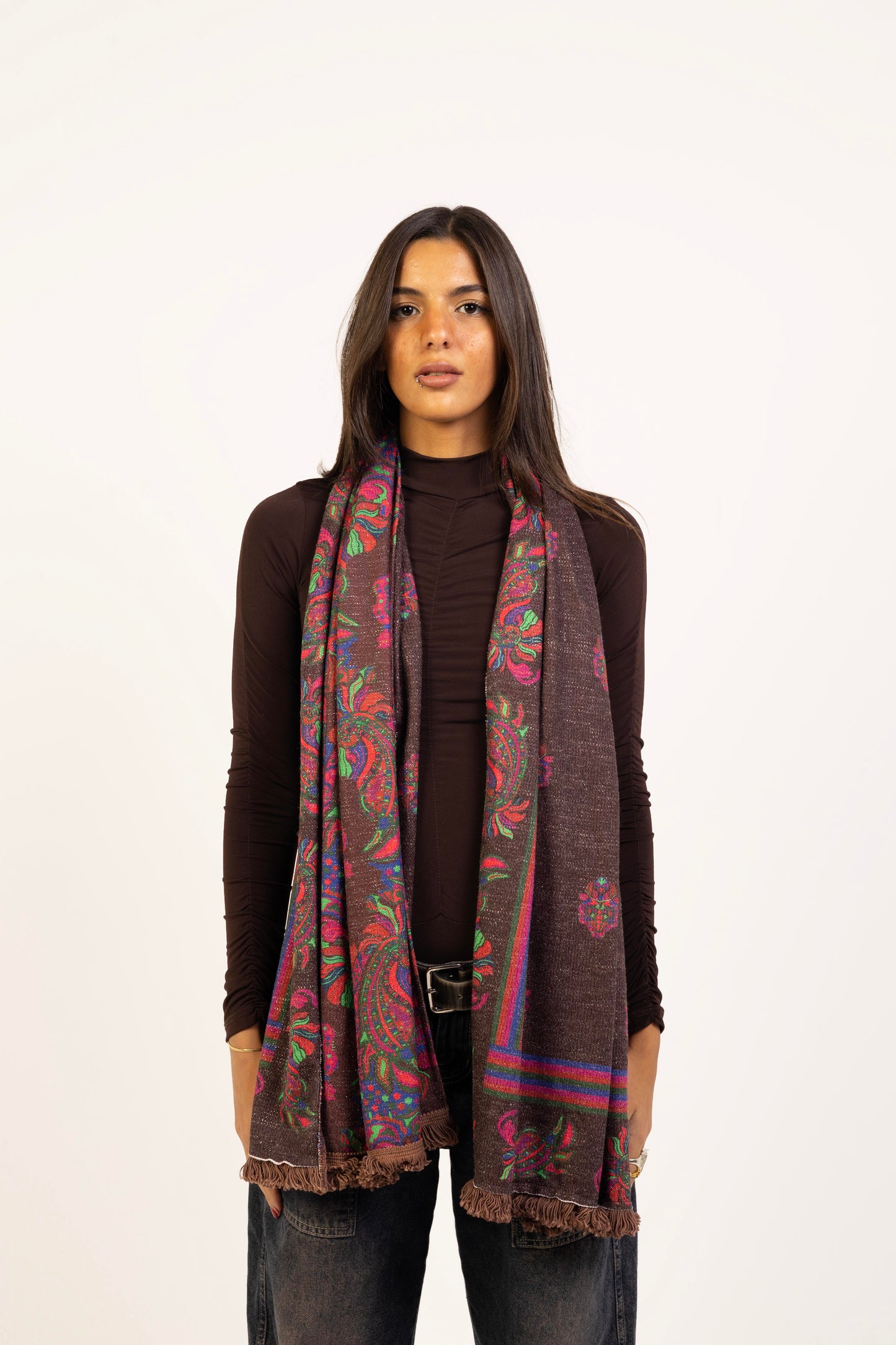 Wine And Ginger Double Faced Scarf